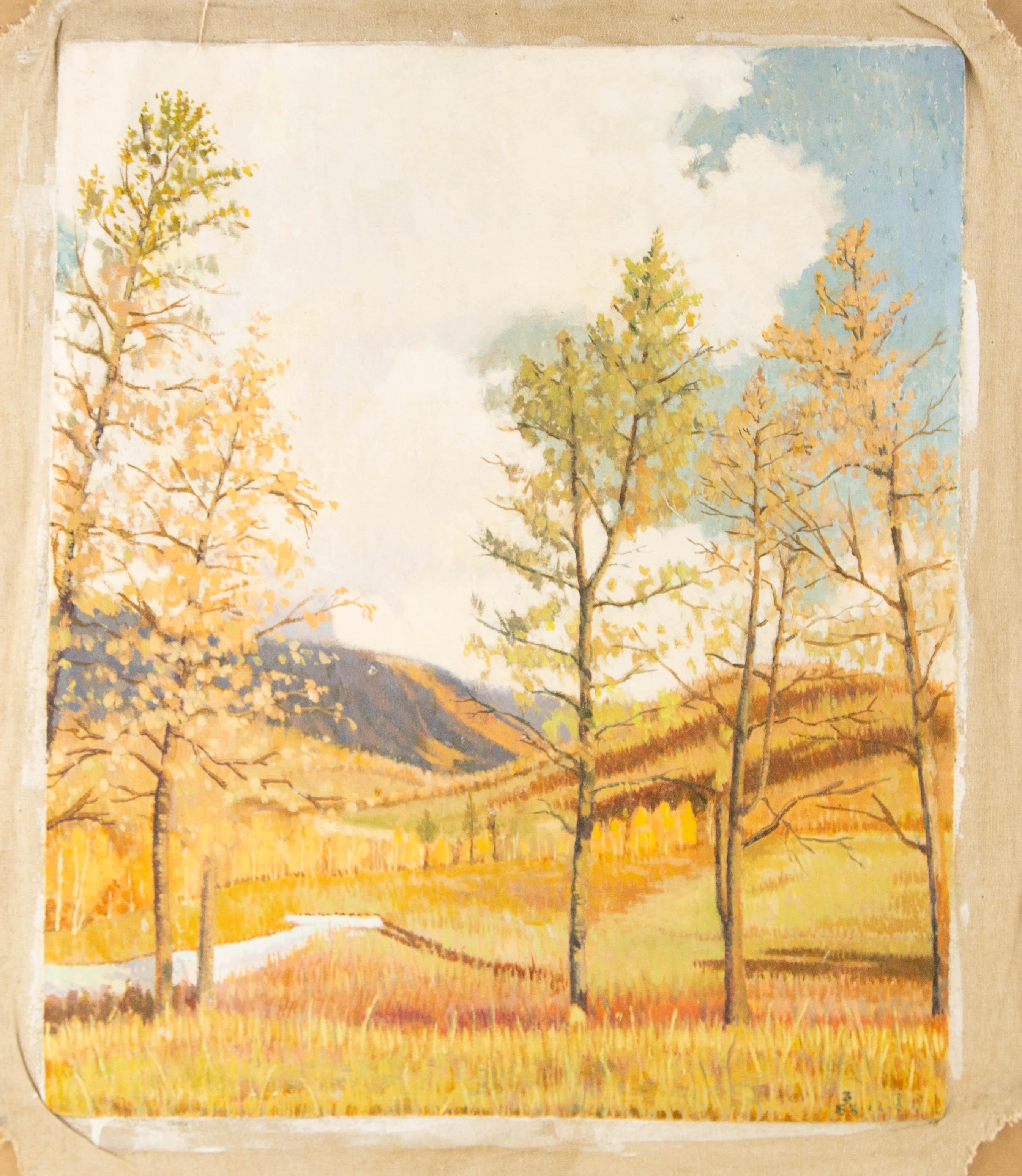 Lei Wang Landschaft Original Öl auf Leinwand 