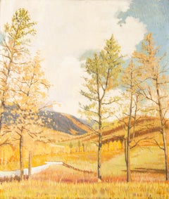 Lei Wang Landscape Original Oil On Canvas "Grove"