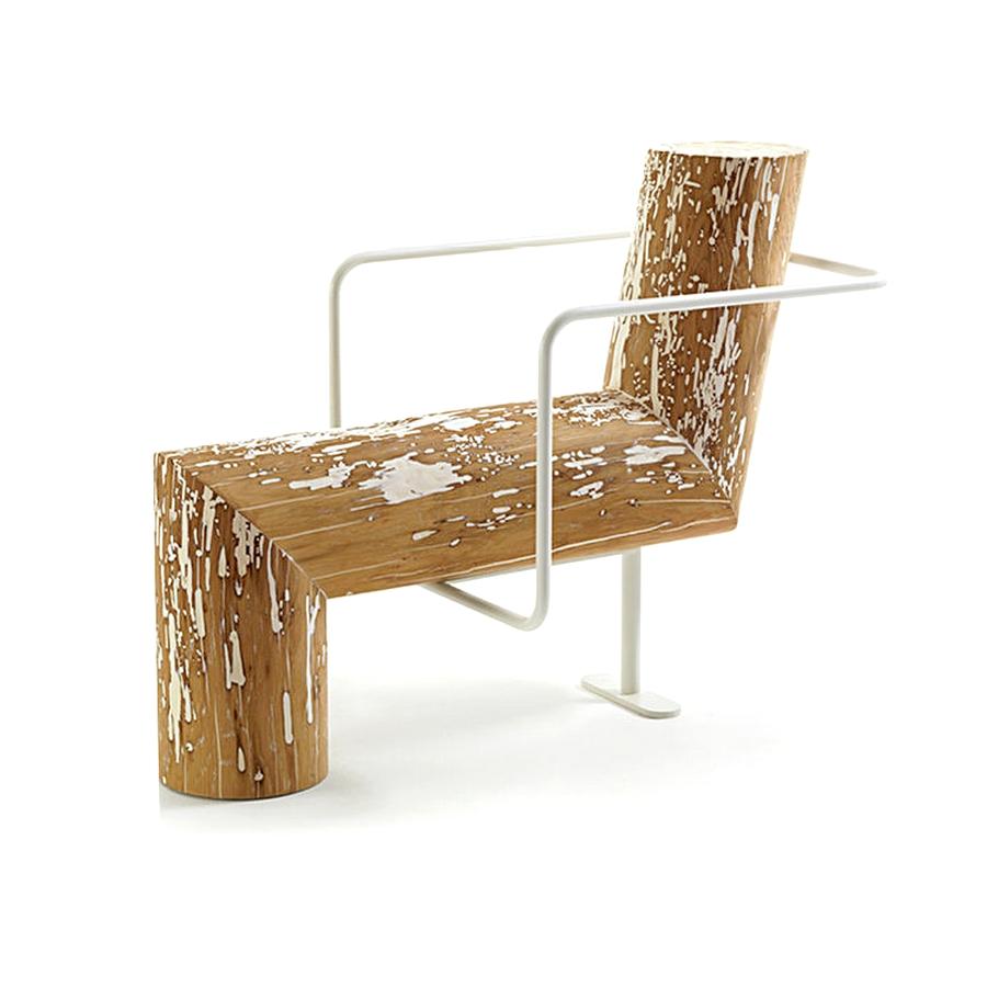 Lei Holzbank, von Andrea Branzi, hergestellt in Italien (Moderne) im Angebot
