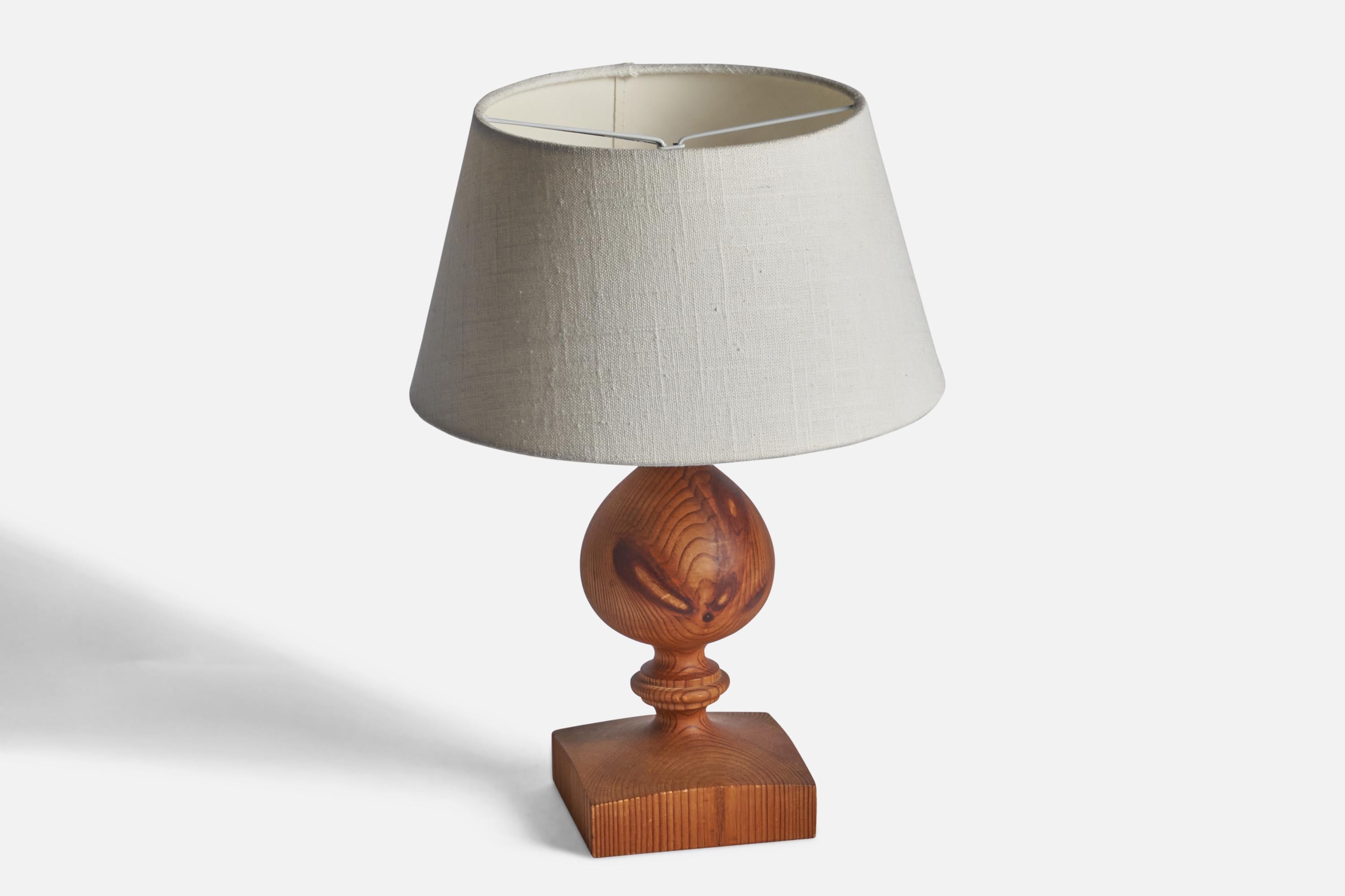 Post-Modern Leif Christensson, Table Lamp, Pine, Sweden, 1970s For Sale