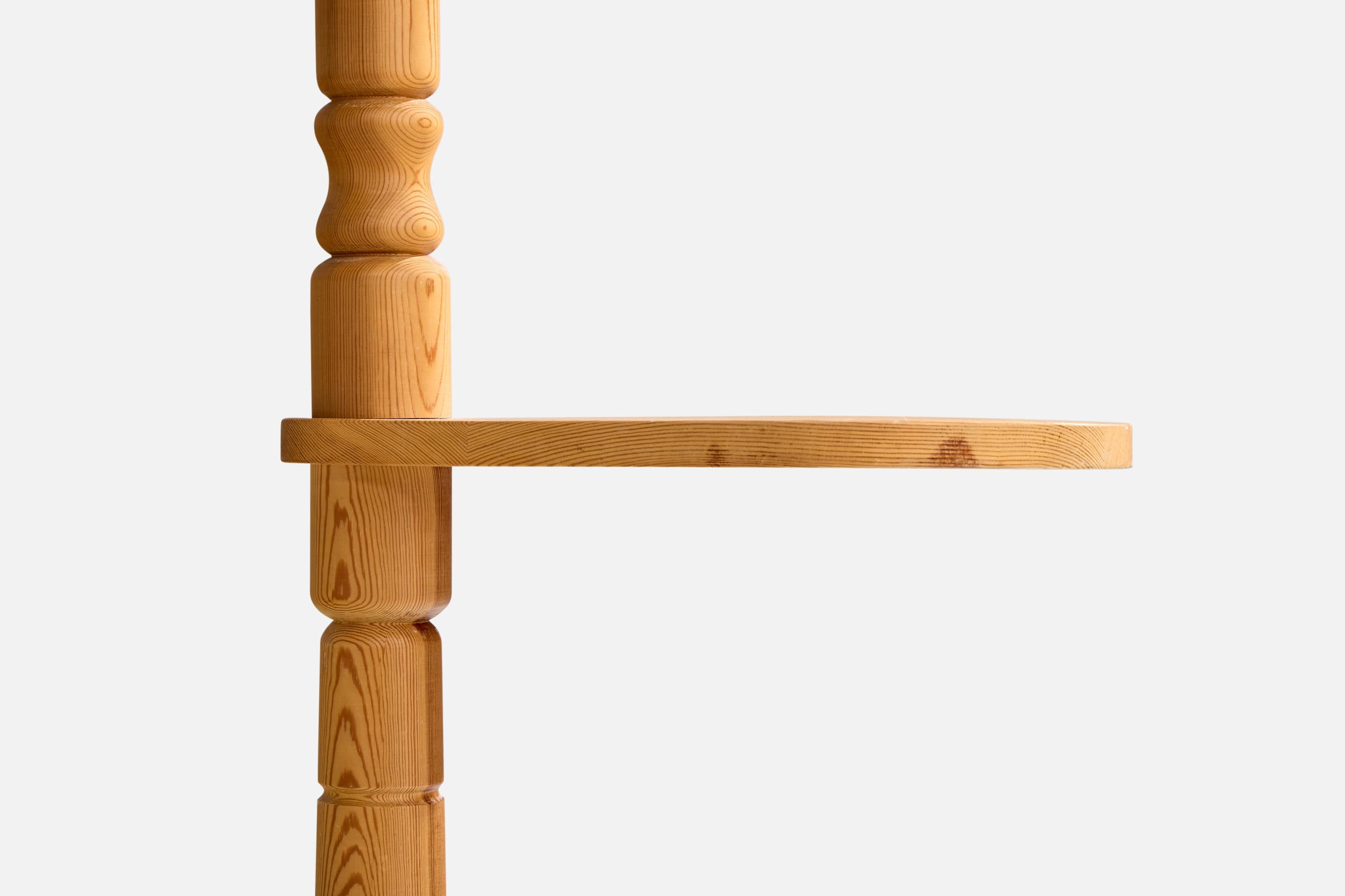 Leif Hällstrand, Floor Lamp, Pine, Parchment Paper, Sweden, 1983 For Sale 2