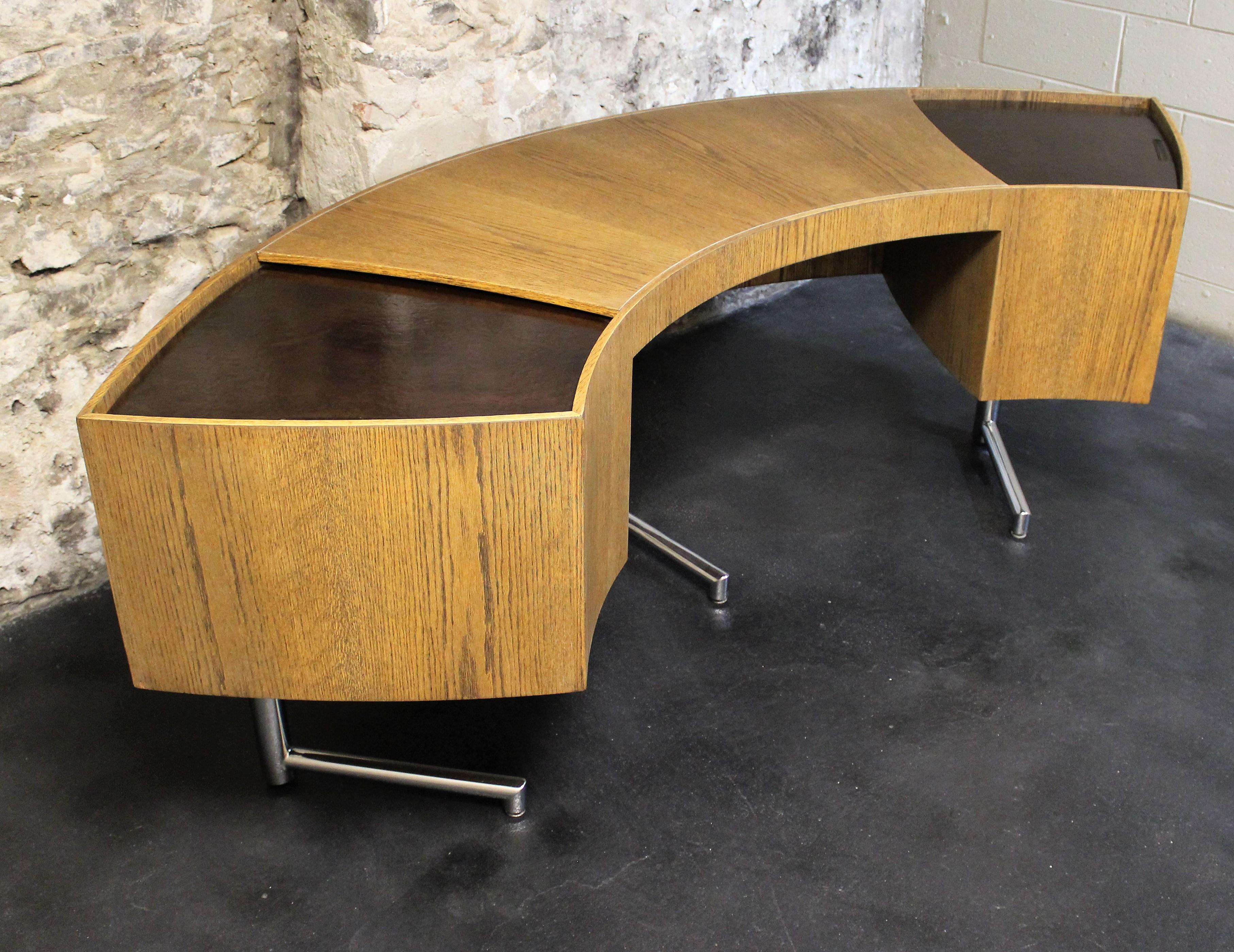 Leif Jacobsen Curved Mid-Century Modern Floating Desk 3