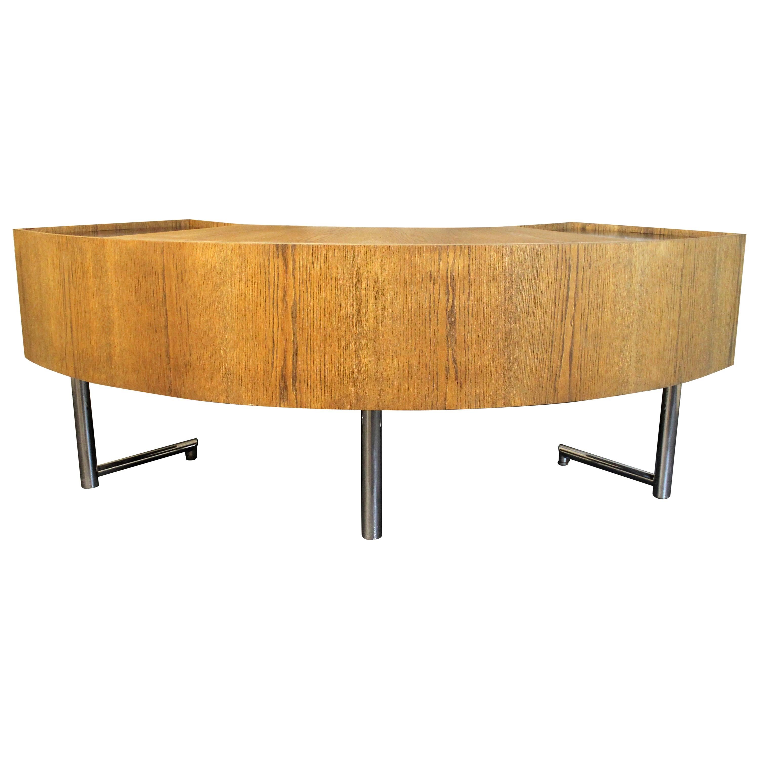 Leif Jacobsen Curved Mid-Century Modern Floating Desk