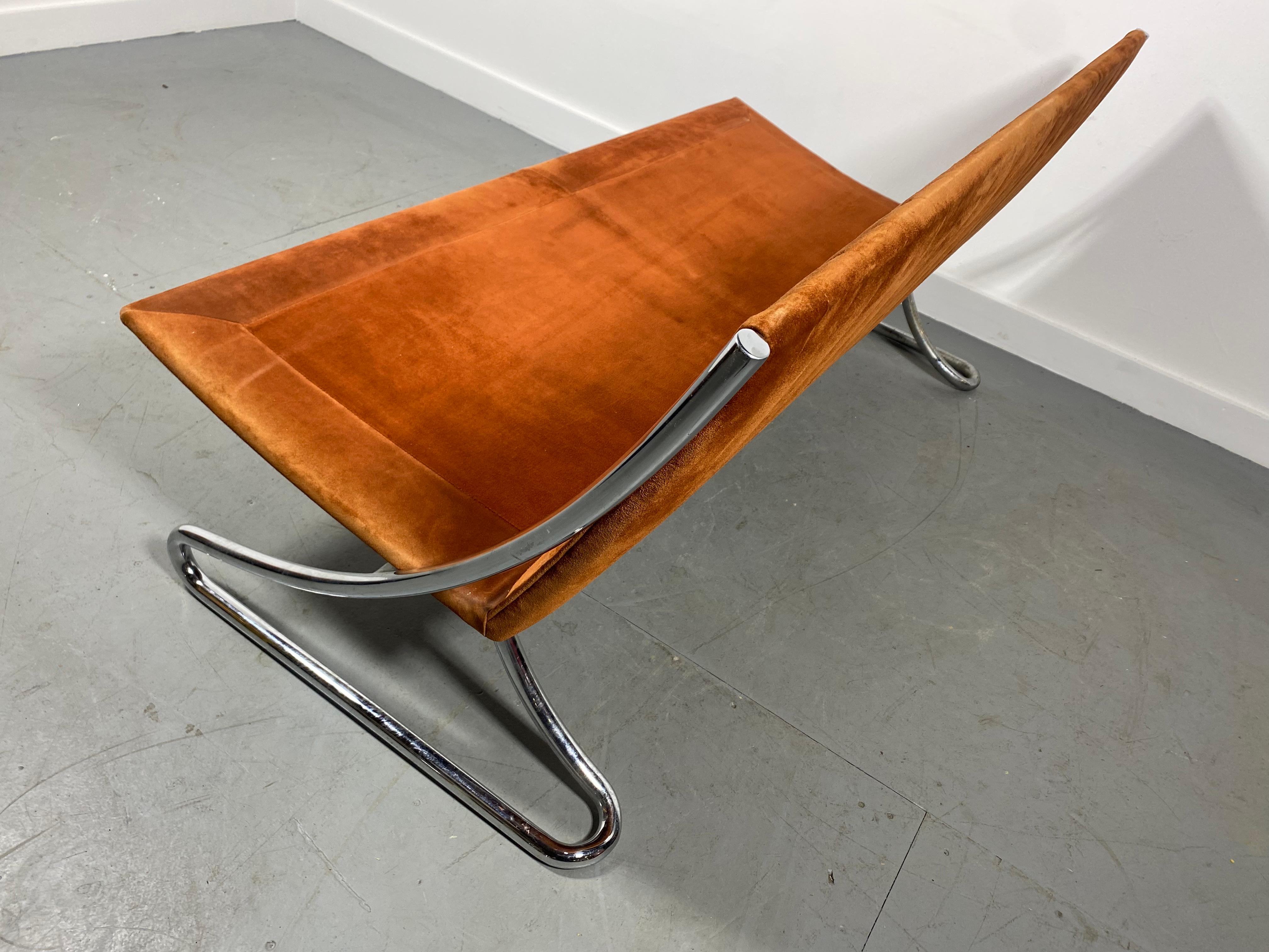 Leif Jacobsen Sette's Steel Frames & Suede Ribbed Upholstery, Modern / Spaceage 3