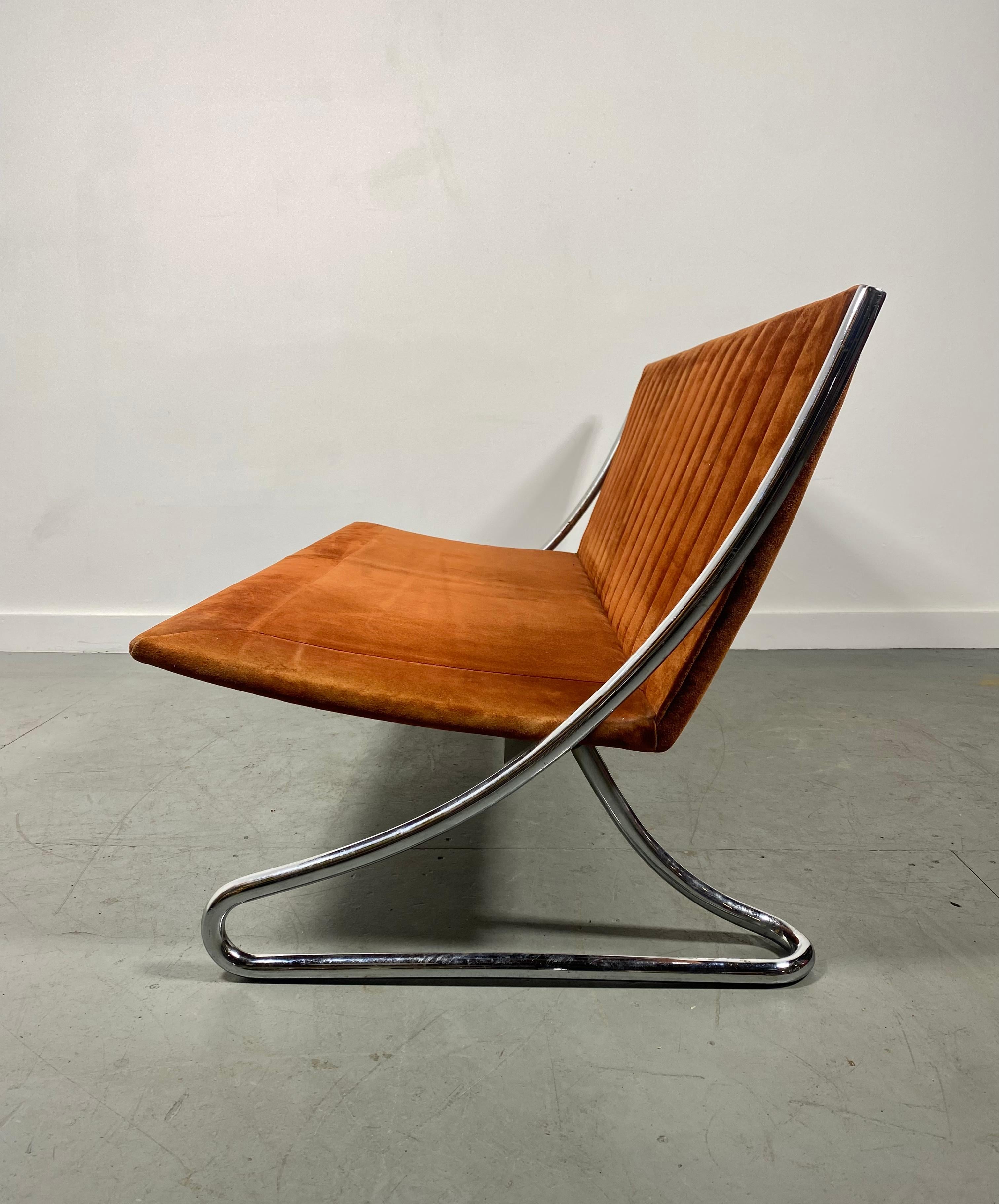 Leif Jacobsen Sette's Steel Frames & Suede Ribbed Upholstery, Modern / Spaceage 6