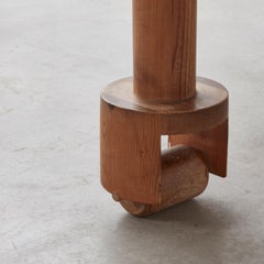 Leif Wikner Pine Dining Table, Sweden 1970s