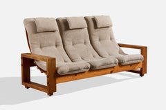 Leif Wikner, Sofa, Pine, Fabric, Sweden, 1970s