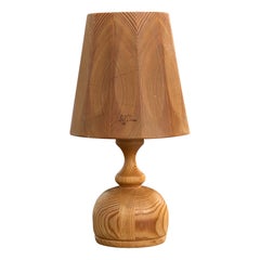 Leif Wikner, Table Lamp, Pine, Sweden, 1970s
