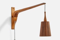 Leif Wikner, Wall Light, Pine, Sweden, 1970s