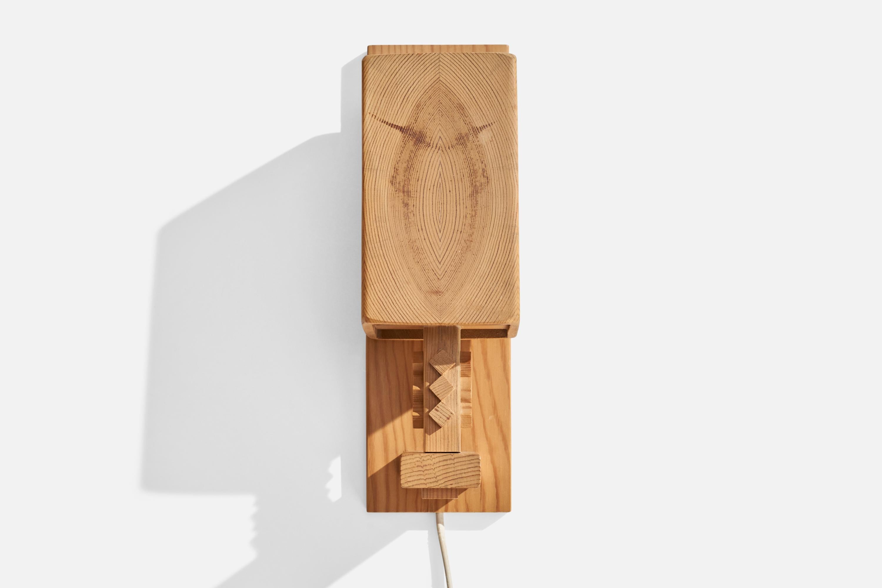Suédois Applique murale Leif Wikner, pin, Suède, 1970 en vente