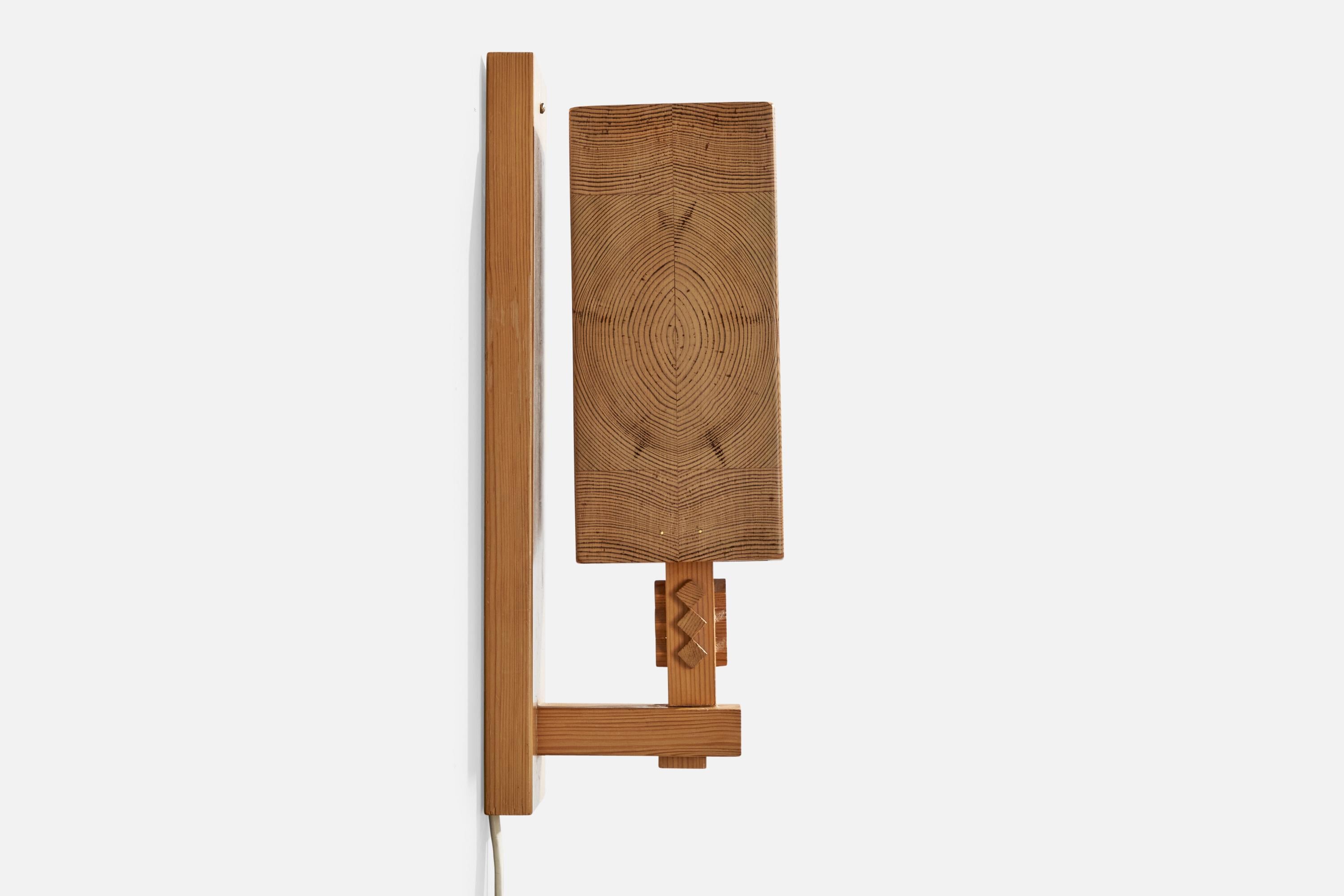 Pin Applique murale Leif Wikner, pin, Suède, 1970 en vente
