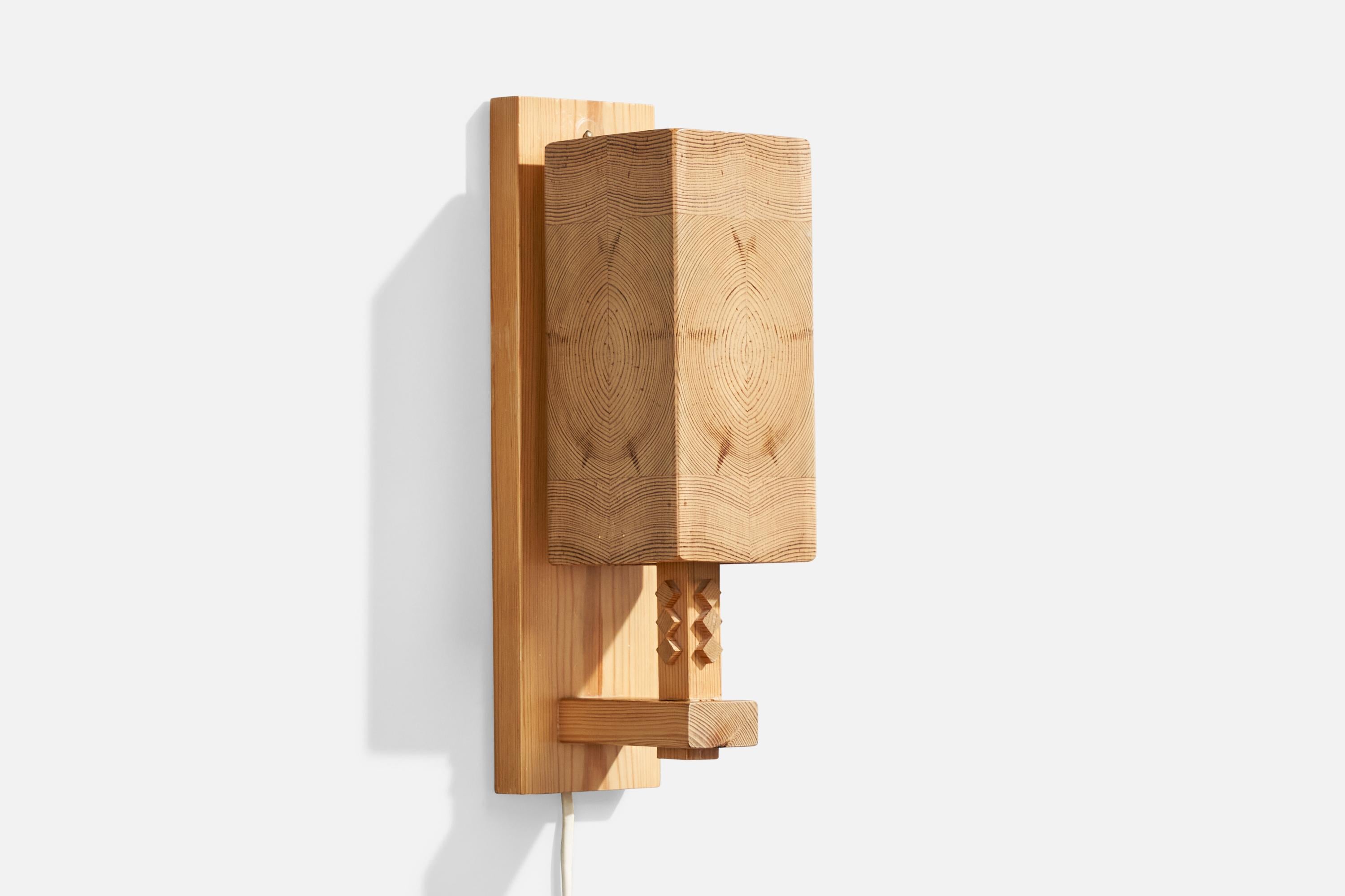 Applique murale Leif Wikner, pin, Suède, 1970 en vente 3