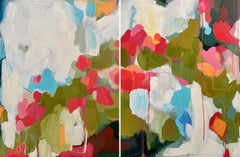 "Arco de Flores" (2023) de Leigh Ann Van Fossan, Pintura original al óleo y acrílico