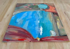 "Respirer l'air chaud et salé" (2025) Peinture originale à l'acrylique, fantaisiste