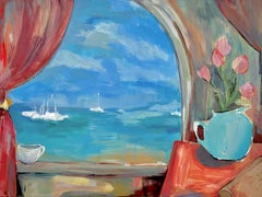 "Breath in the Warm Salty Air" (2025) Original Acrylic Painting, Whimsical