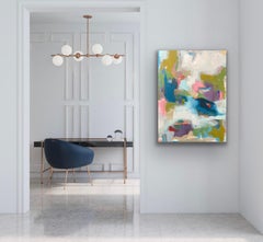 "Días así" - Pintura acrílica abstracta con campos de color en capas