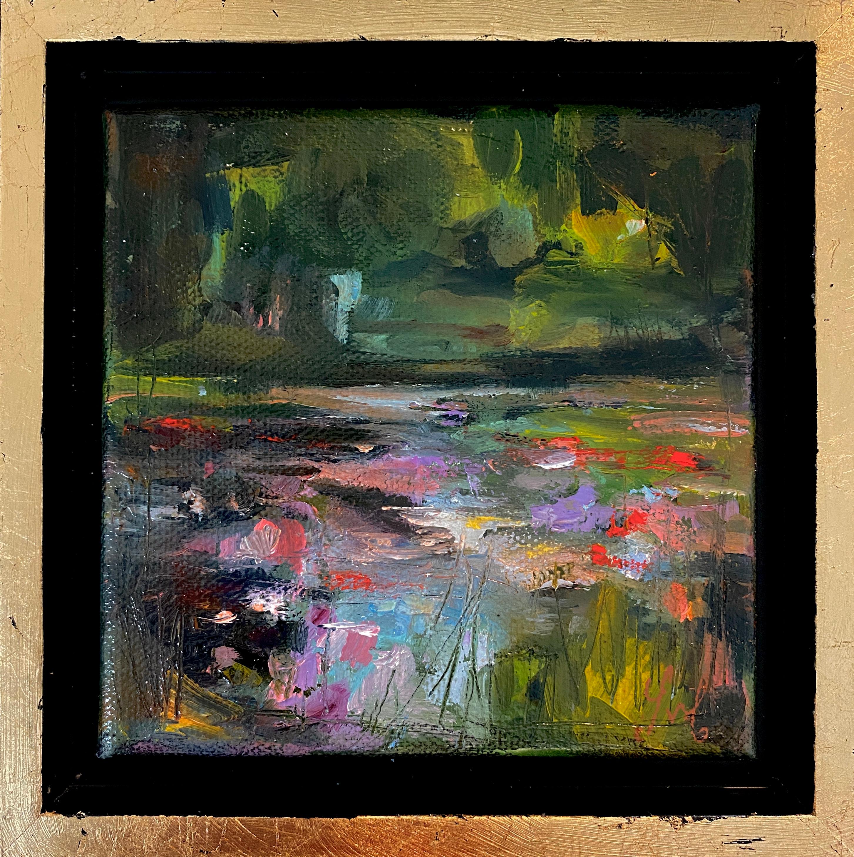 „Le Jardin de Monet, I“ (2023) von Leigh Ann Van Fossan, Ölgemälde, Lily Pond im Angebot 1