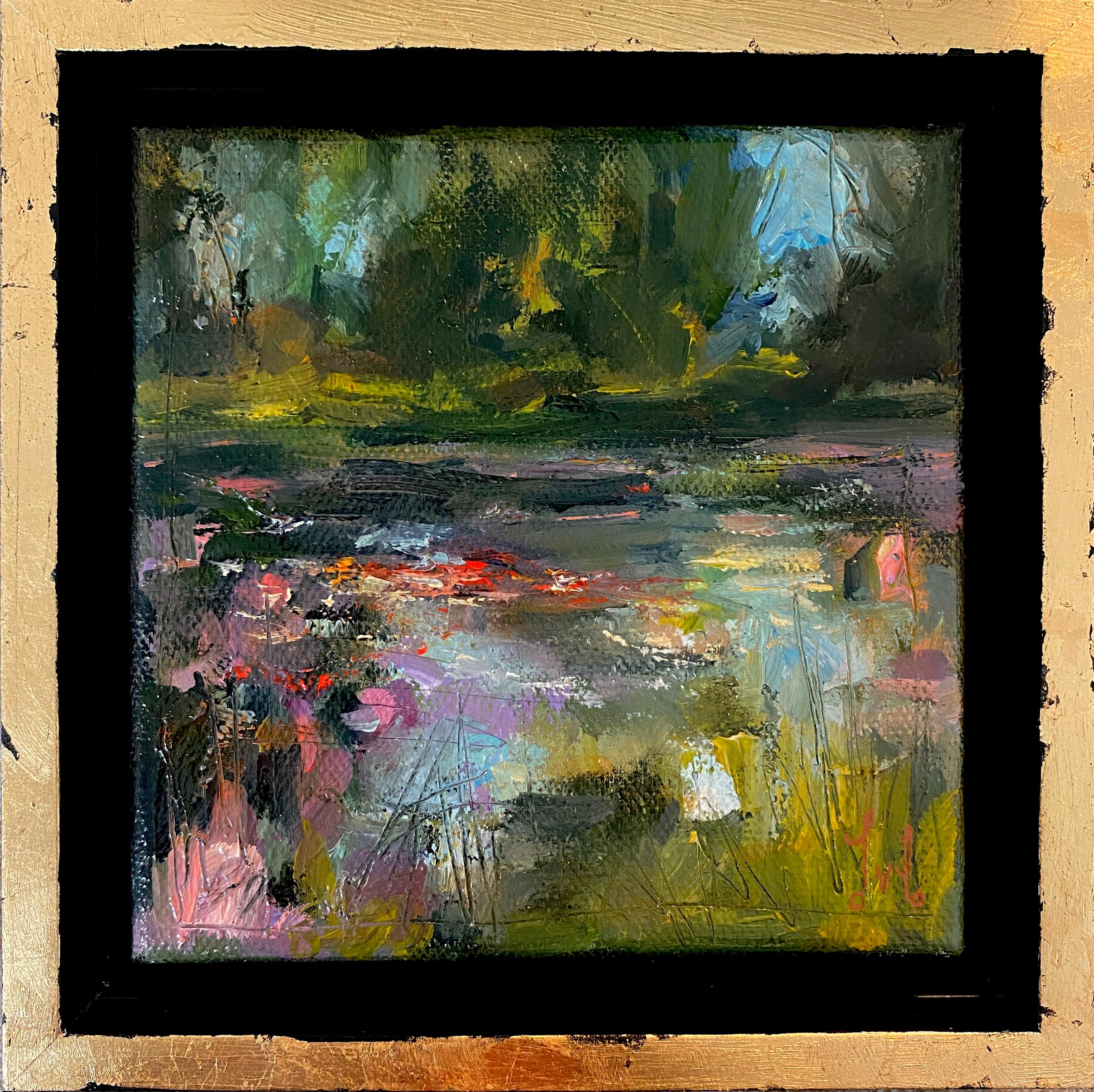 „Le Jardin de Monet, II“ (2023) von Leigh Ann Van Fossan, Ölgemälde, Lily Pond im Angebot 1