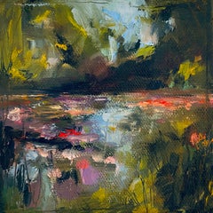 "Le Jardin de Monet, III"(2023) di Leigh Ann Van Fossan, Pittura ad olio, Laghetto delle ninfee