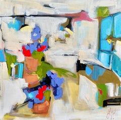 "Pequeña tienda en la esquina" (2023) de Leigh Ann Van Fossan, Pintura original
