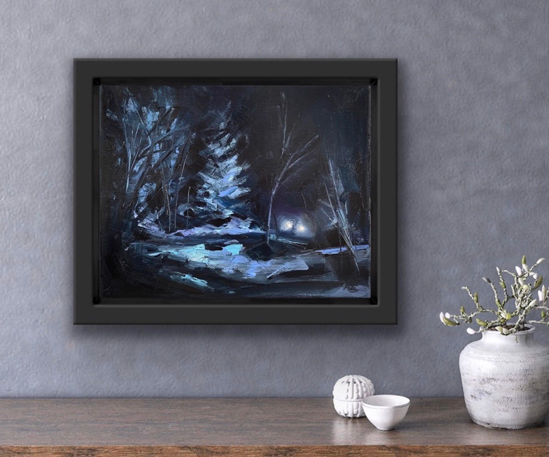 Mitternachtsfahrt – Painting von Leigh Ann Van Fossan