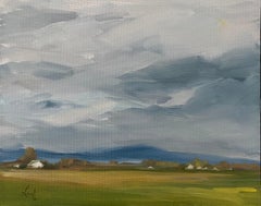 "Lluvia hacia el norte" (2024) de Leigh Ann Van Fossan, Pintura al óleo original