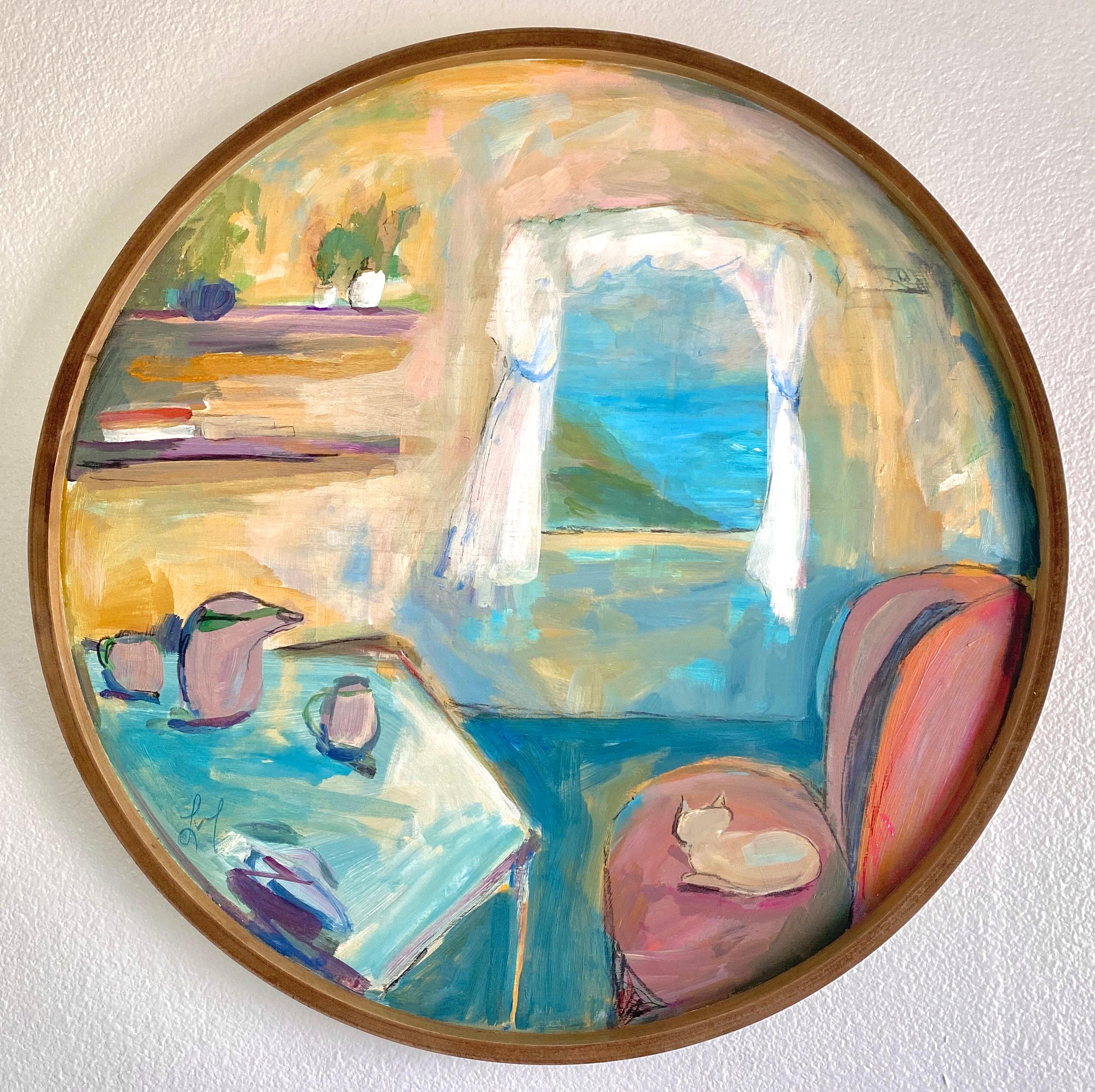 Leigh Ann Van Fossan Interior Painting - "Sanctuary" (2025) Original Acrylic Painting, Whimsical Interior