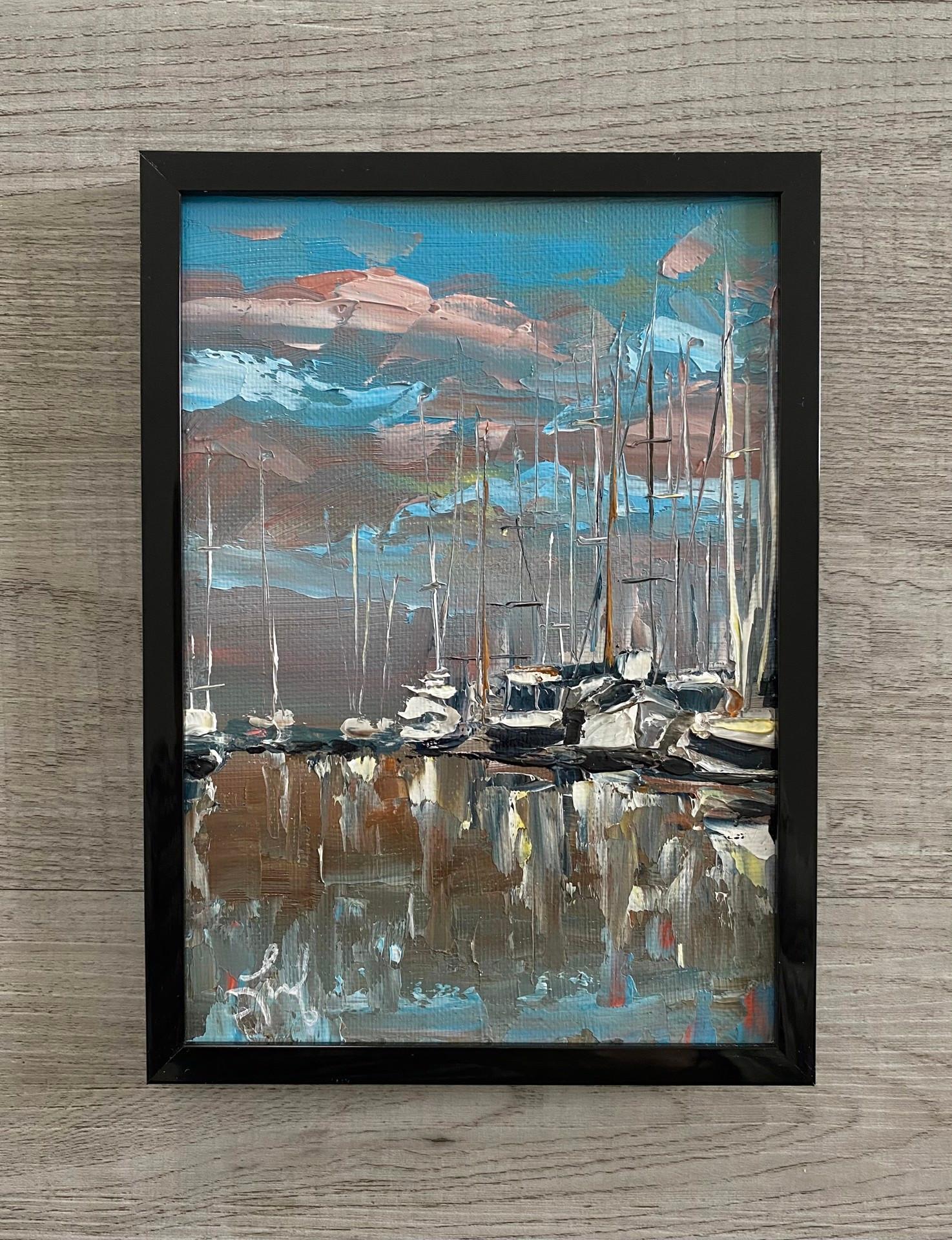 Die Docks – Painting von Leigh Ann Van Fossan