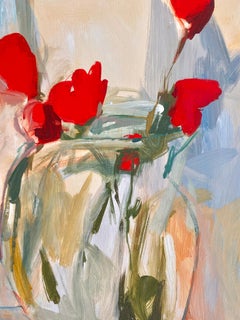 "Me llaman rojo" (2024) de Leigh Ann Van Fossan, Pintura original al óleo y acrílico