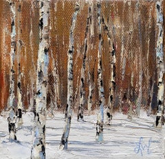 "Time Standing Still" by Leigh Ann Van Fossan, Oil Painting, Colorado Aspen