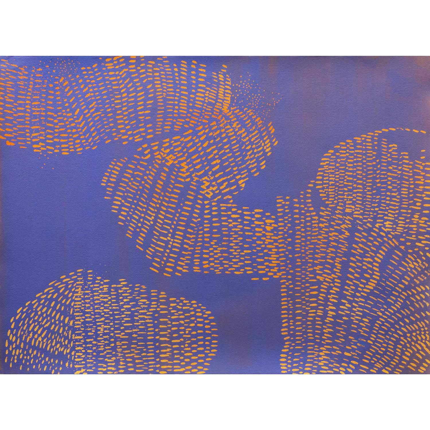Landscape Painting Leigh Glover  - Starling Murmuration, VI, Leigh Glover, peinture originale, peinture acrylique