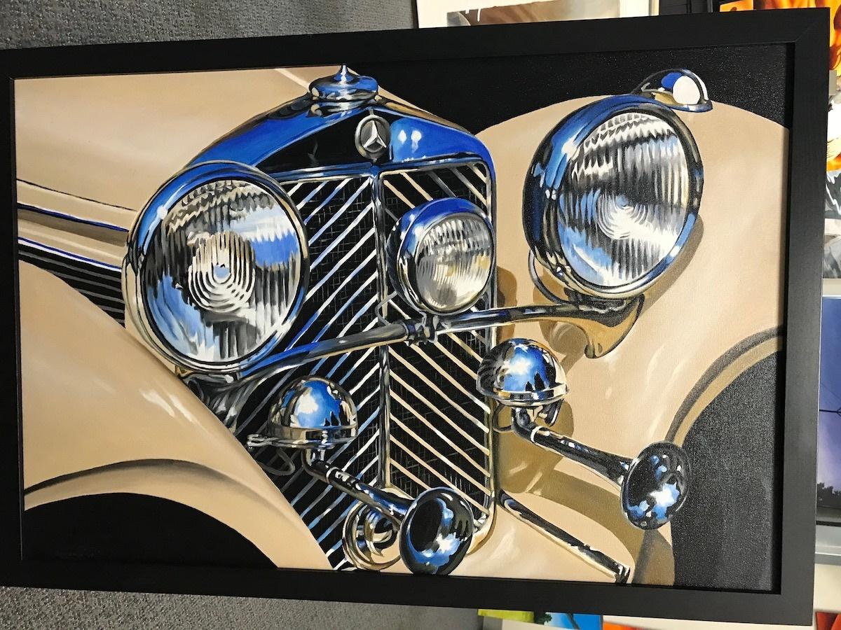 Leigh Murphy Animal Painting - 1935 Mercedes