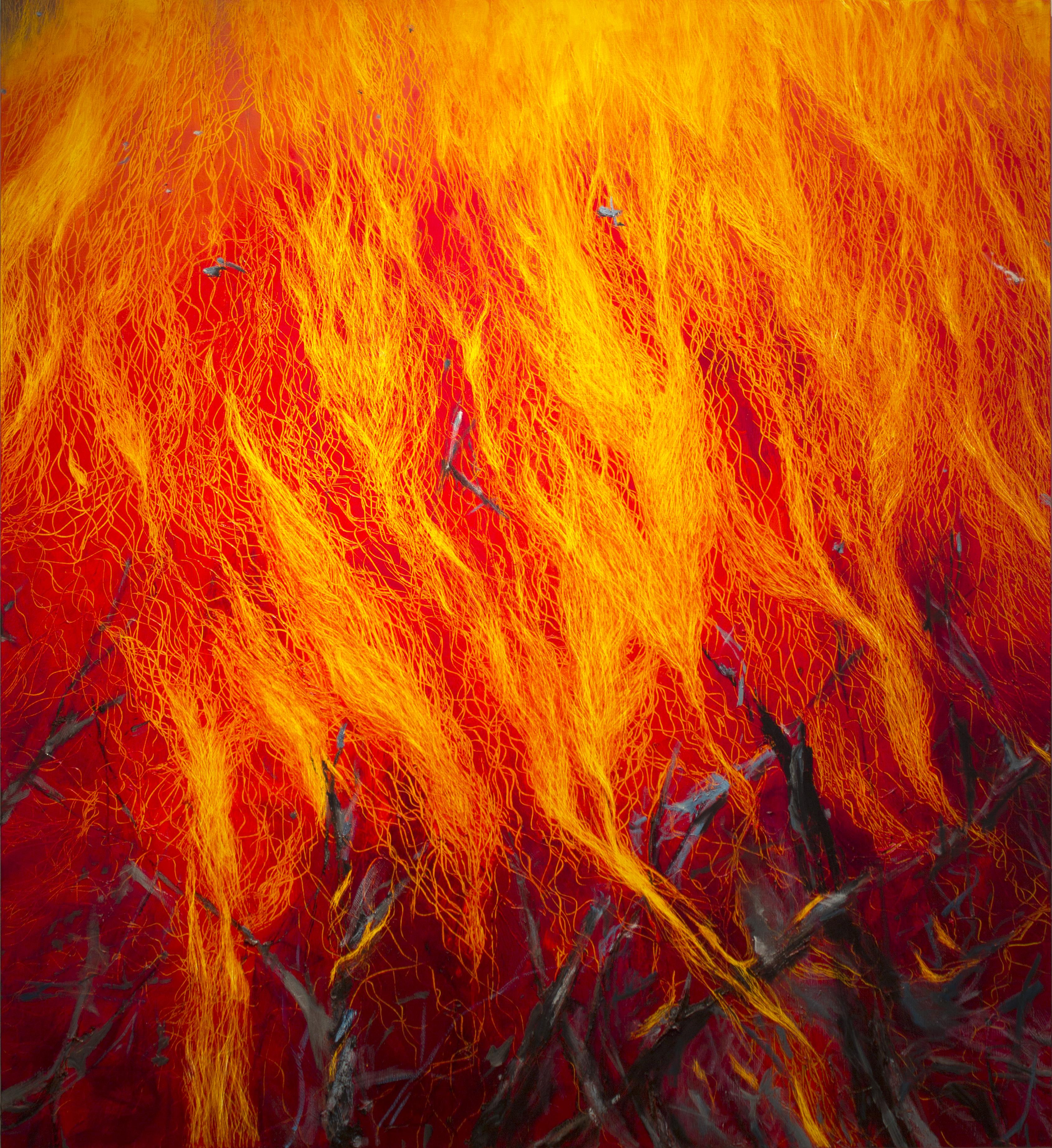 Leigh Wen Abstract Painting - Fire 08