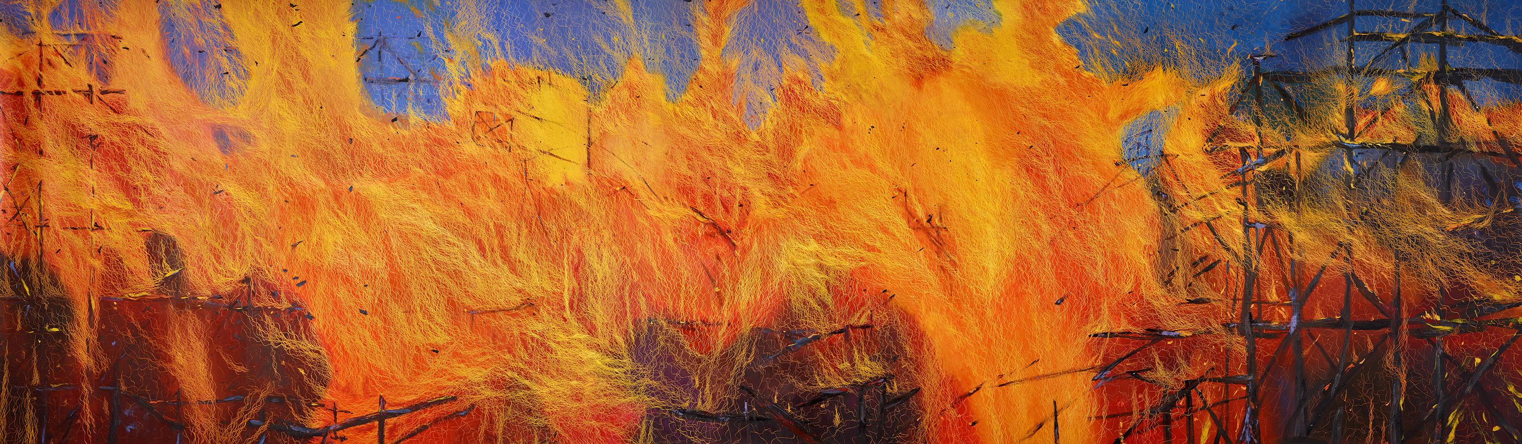 Leigh Wen Abstract Painting - Fire M