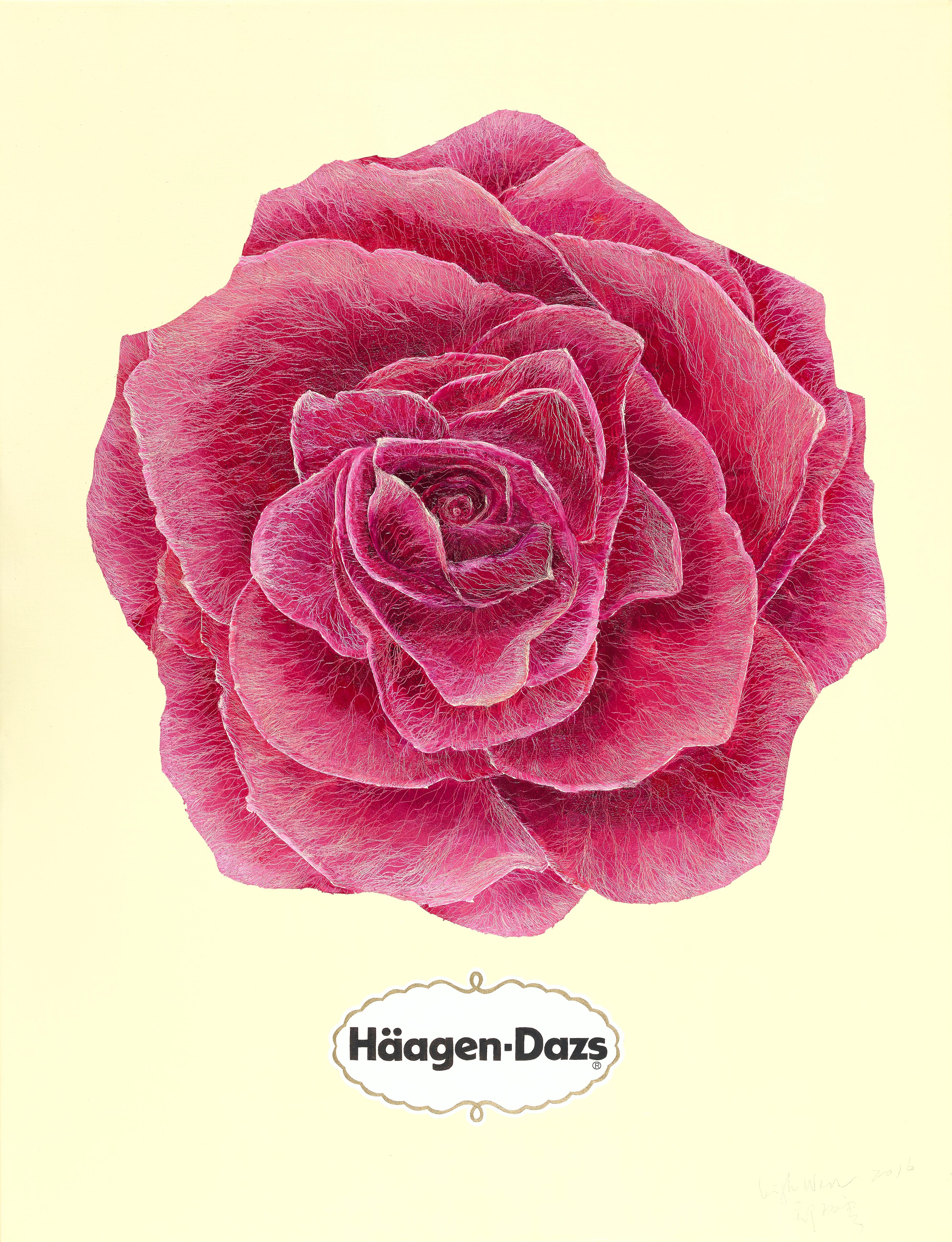 Still-Life Painting di Leigh Wen - Rosa I