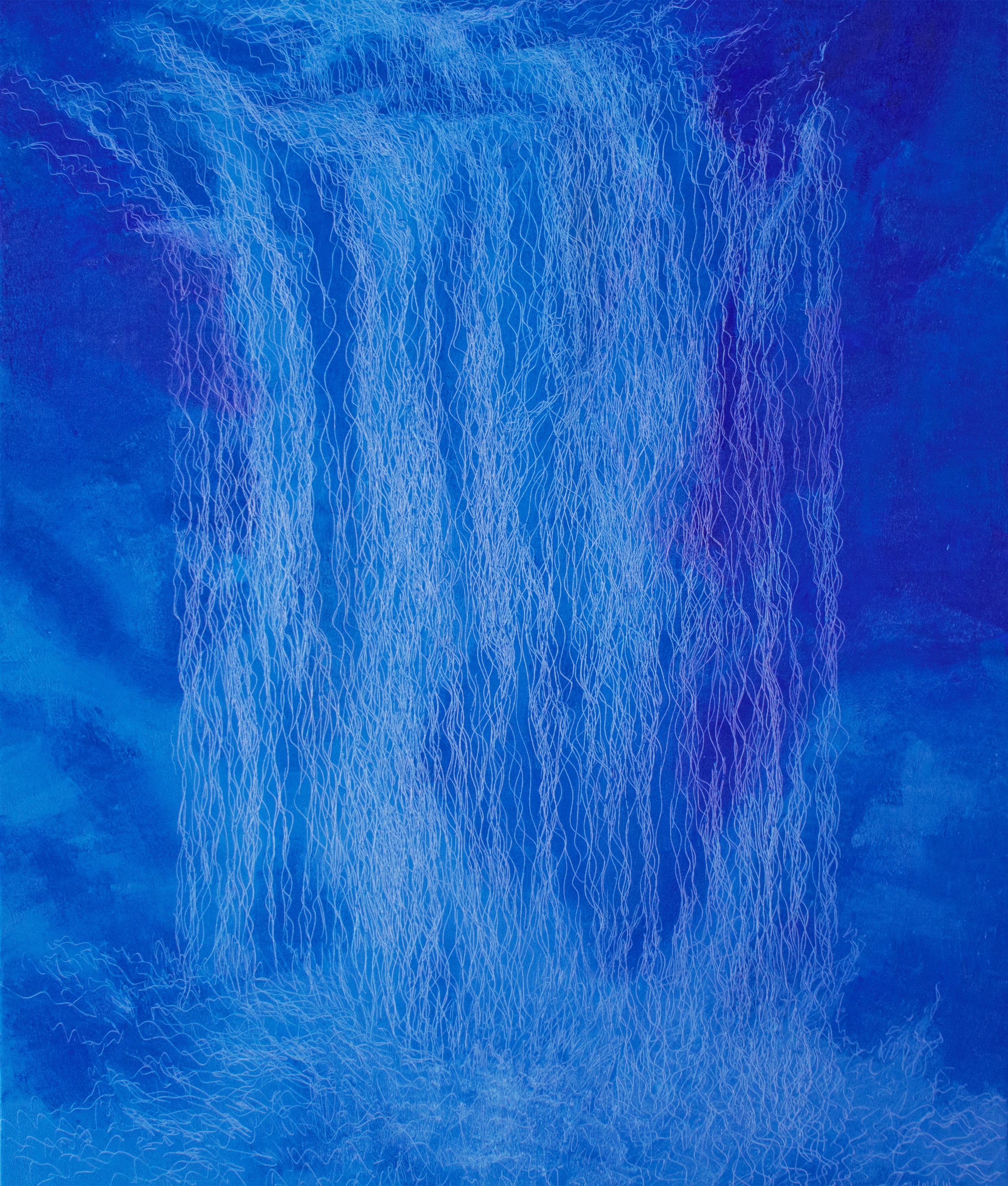 Leigh Wen Landscape Painting - Waterfall VI