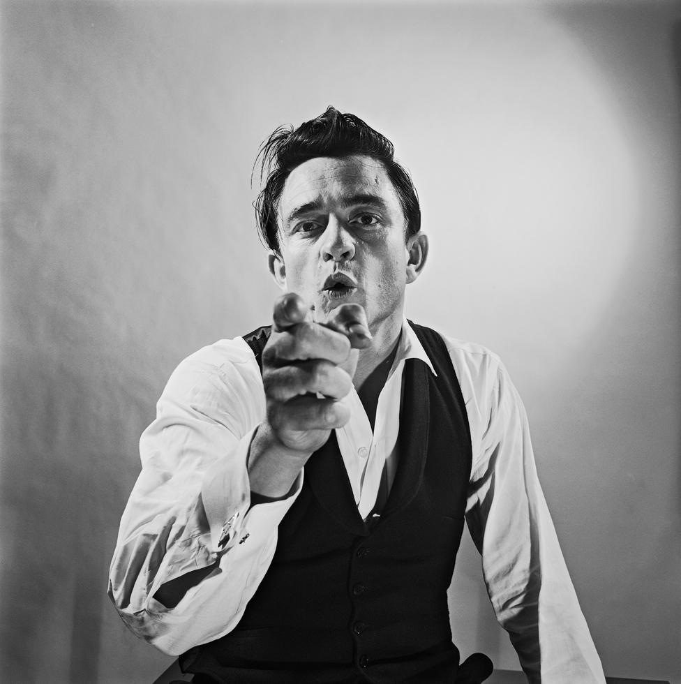 Leigh Wiener Black and White Photograph - Johnny Cash, Los Angeles, CA, August 1960
