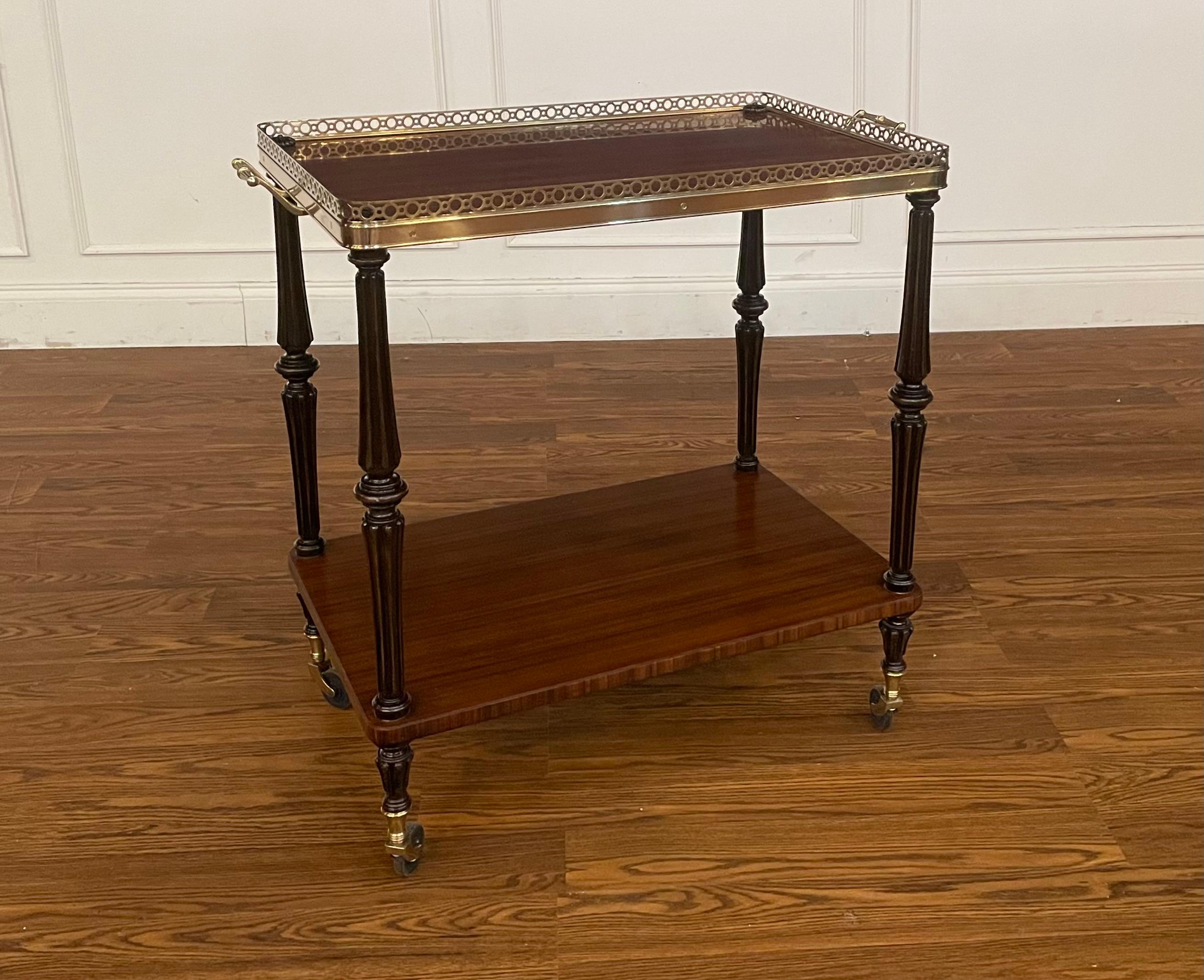 Leighton Hall Serving Cart/Trolley - Showroom Sample  In Good Condition For Sale In Suwanee, GA