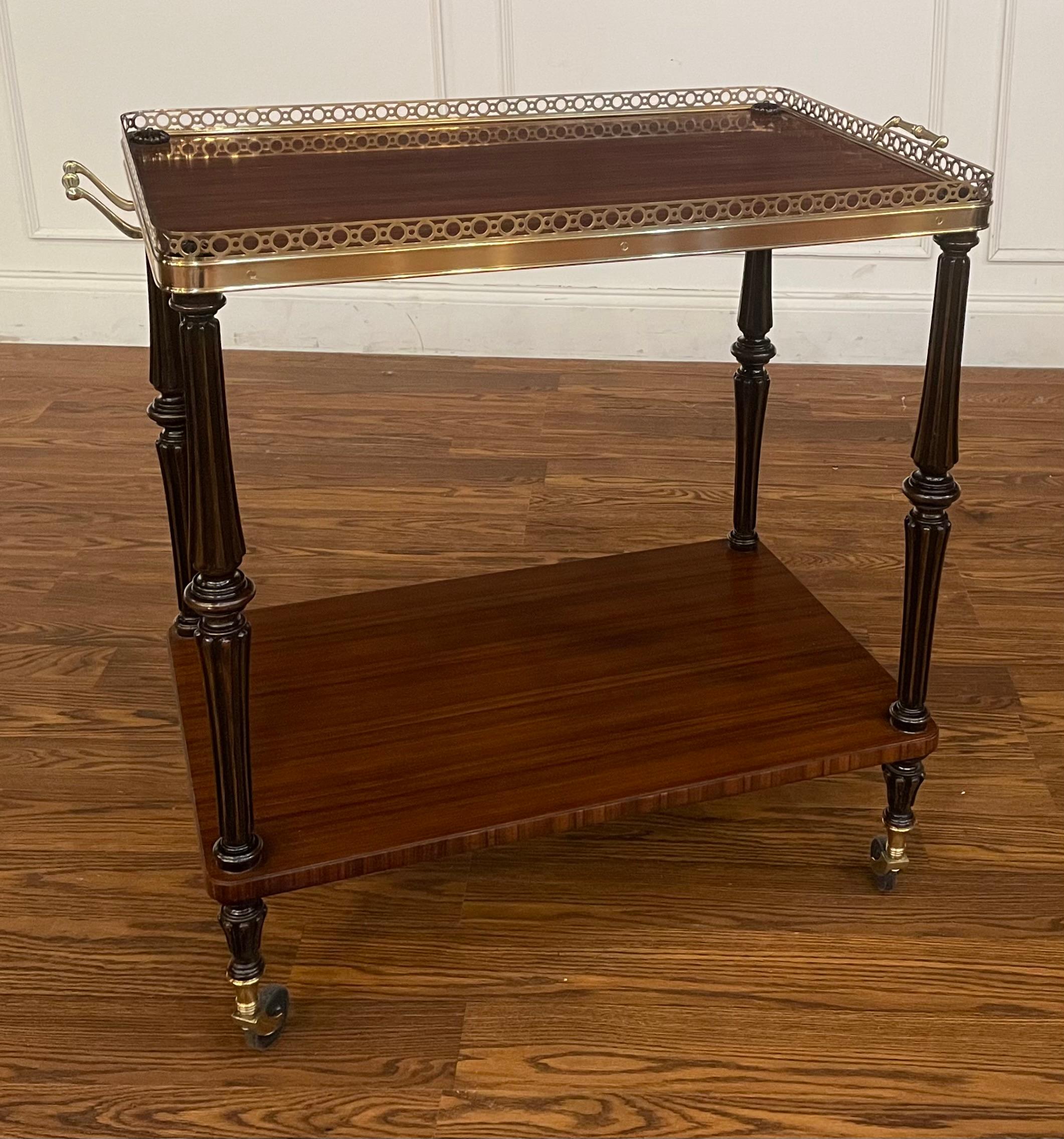 Contemporary Leighton Hall Serving Cart/Trolley - Showroom Sample  For Sale