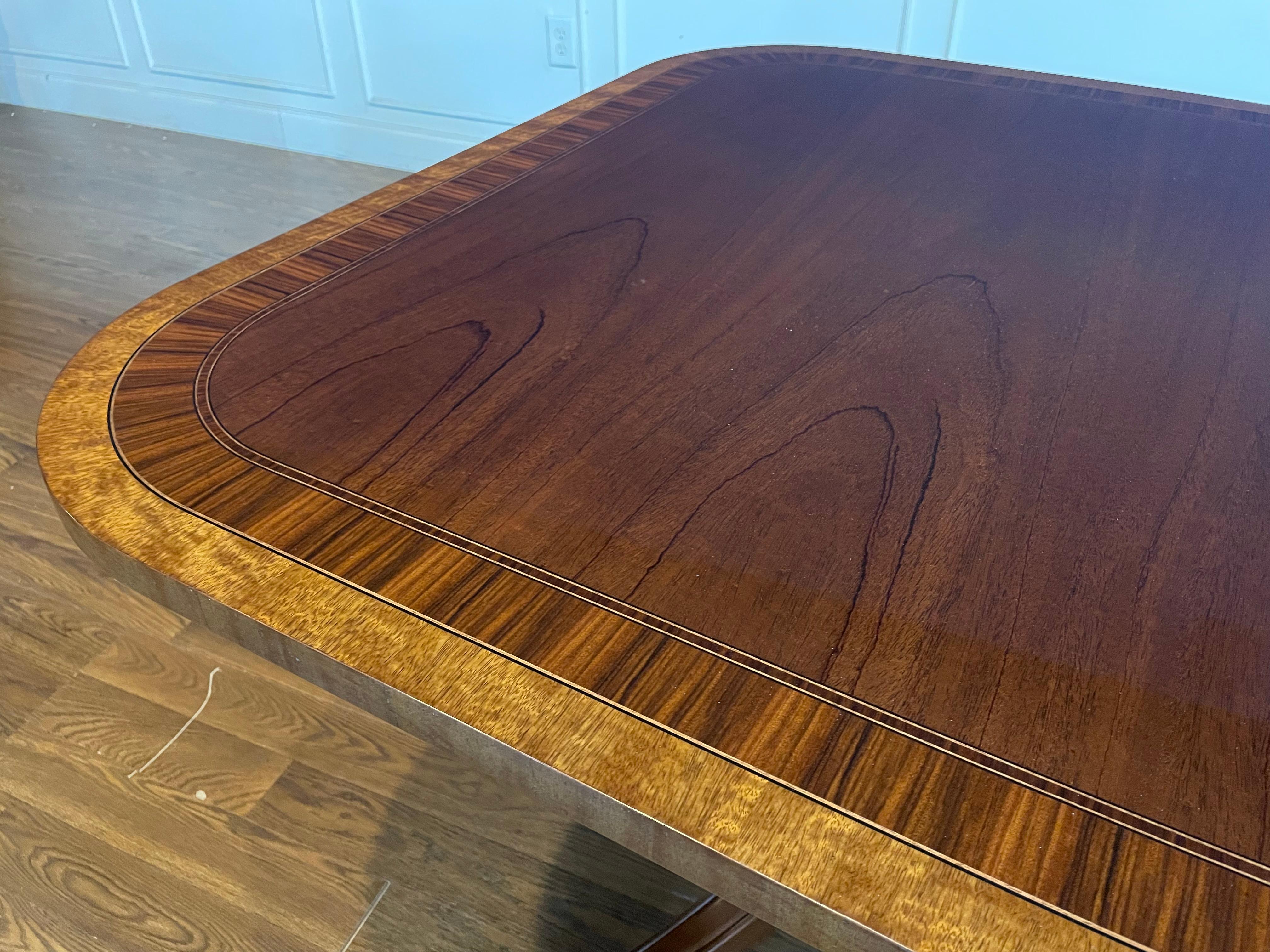 Leighton Hall Showroom Sample - Traditional Mahogany Dining Table  For Sale 8