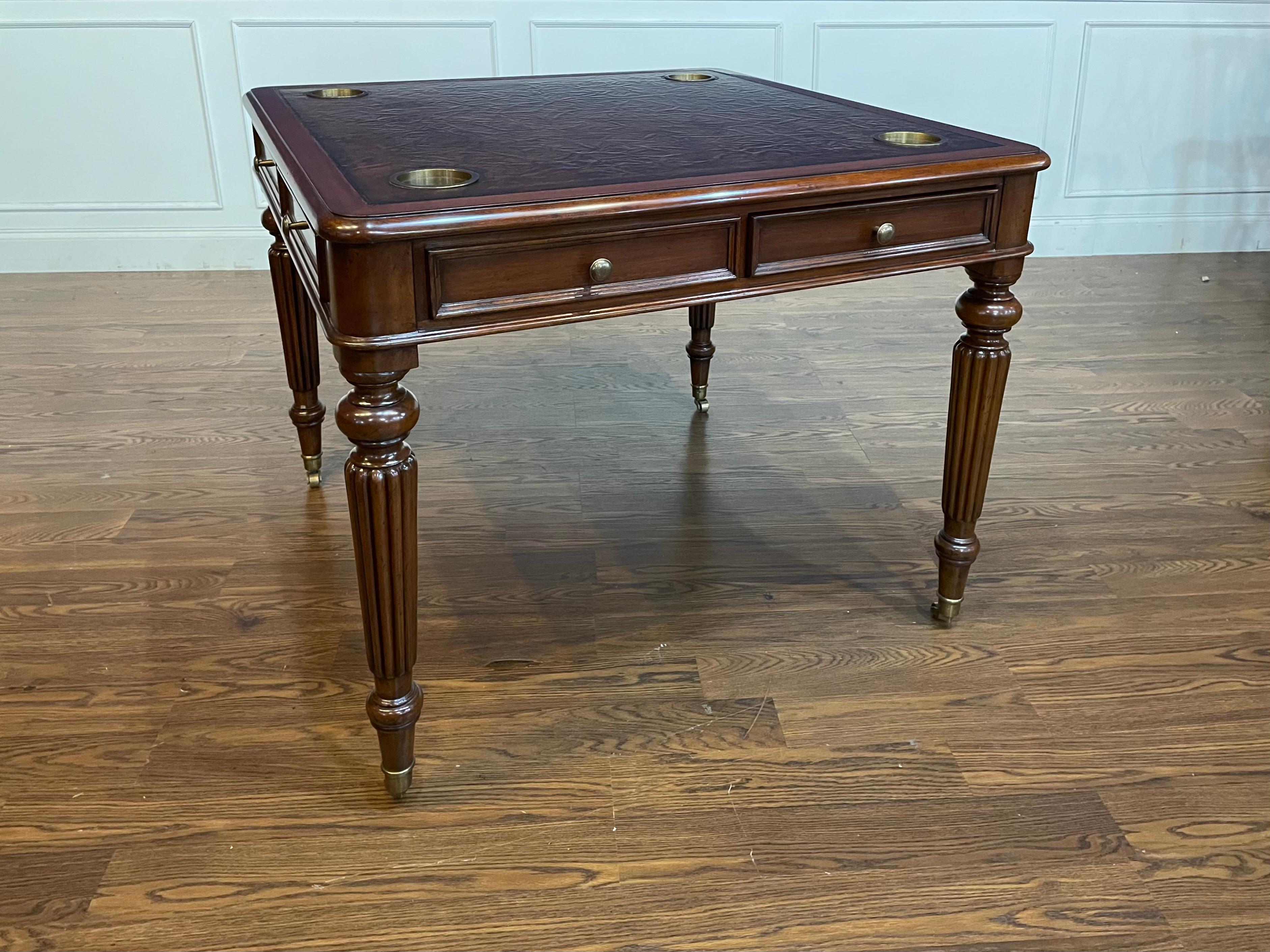 Philippine Leighton Hall Traditional Game Table - Showroom Sample  For Sale