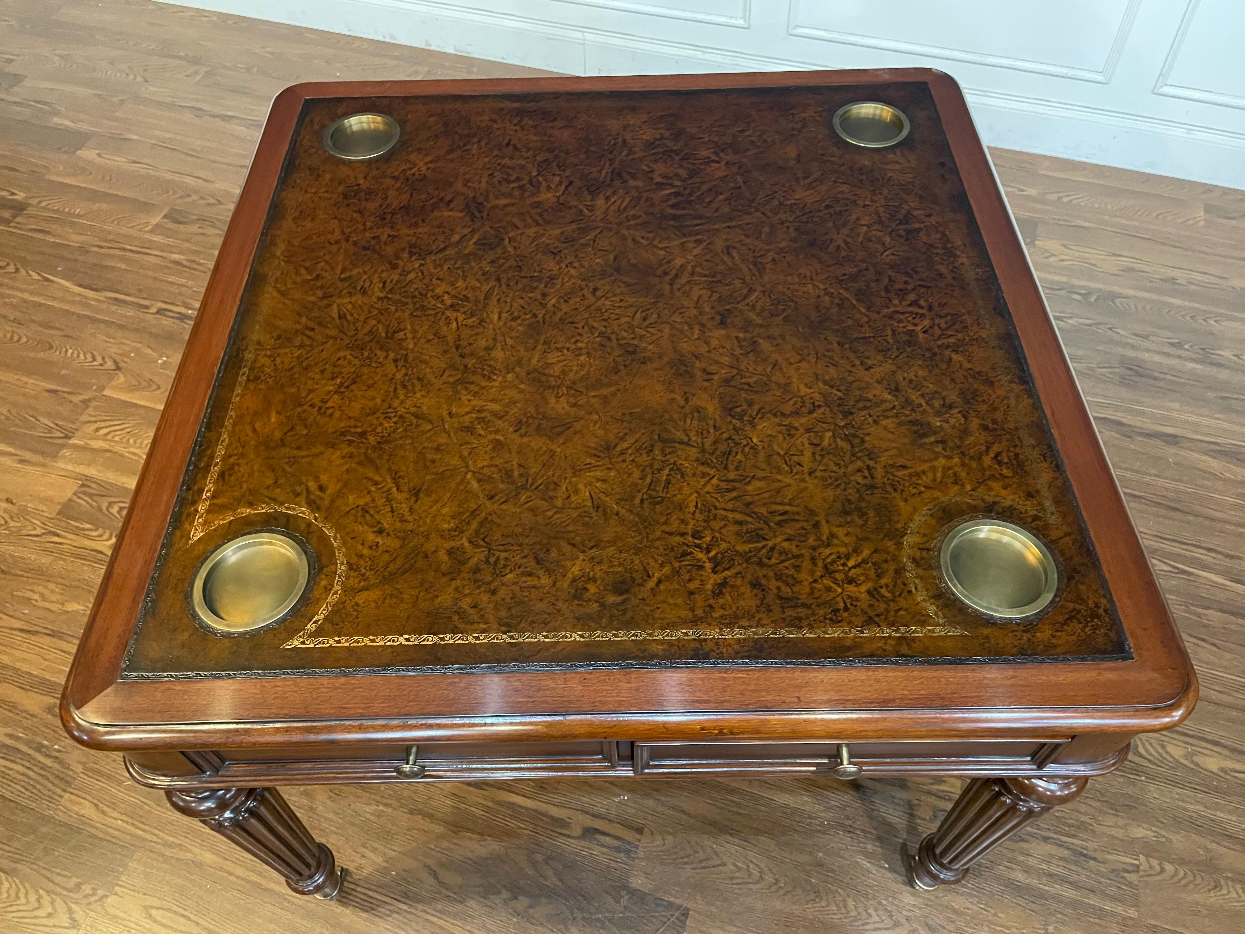 Leighton Hall Traditional Game Table - Showroom Sample  For Sale 2