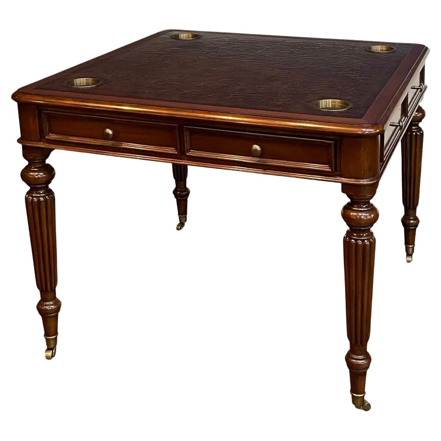 Leighton Hall Traditional Game Table - Showroom Sample  For Sale
