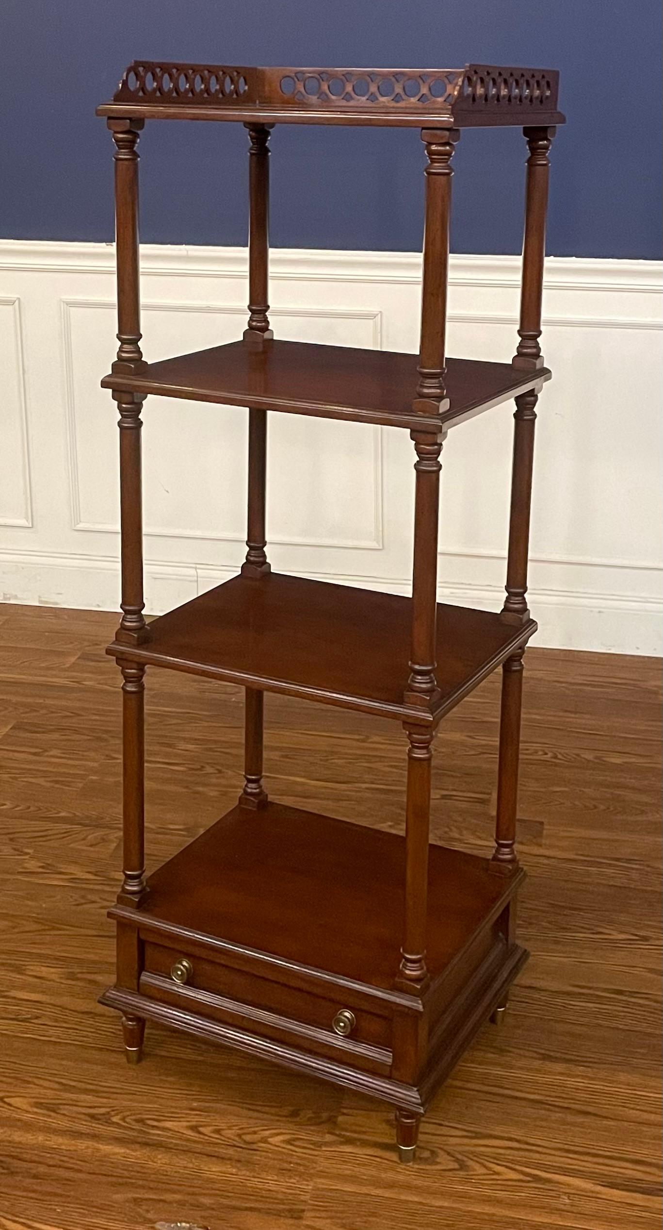 Leighton Hall Traditional Mahogany Etagere - Showroom Sample  For Sale 2