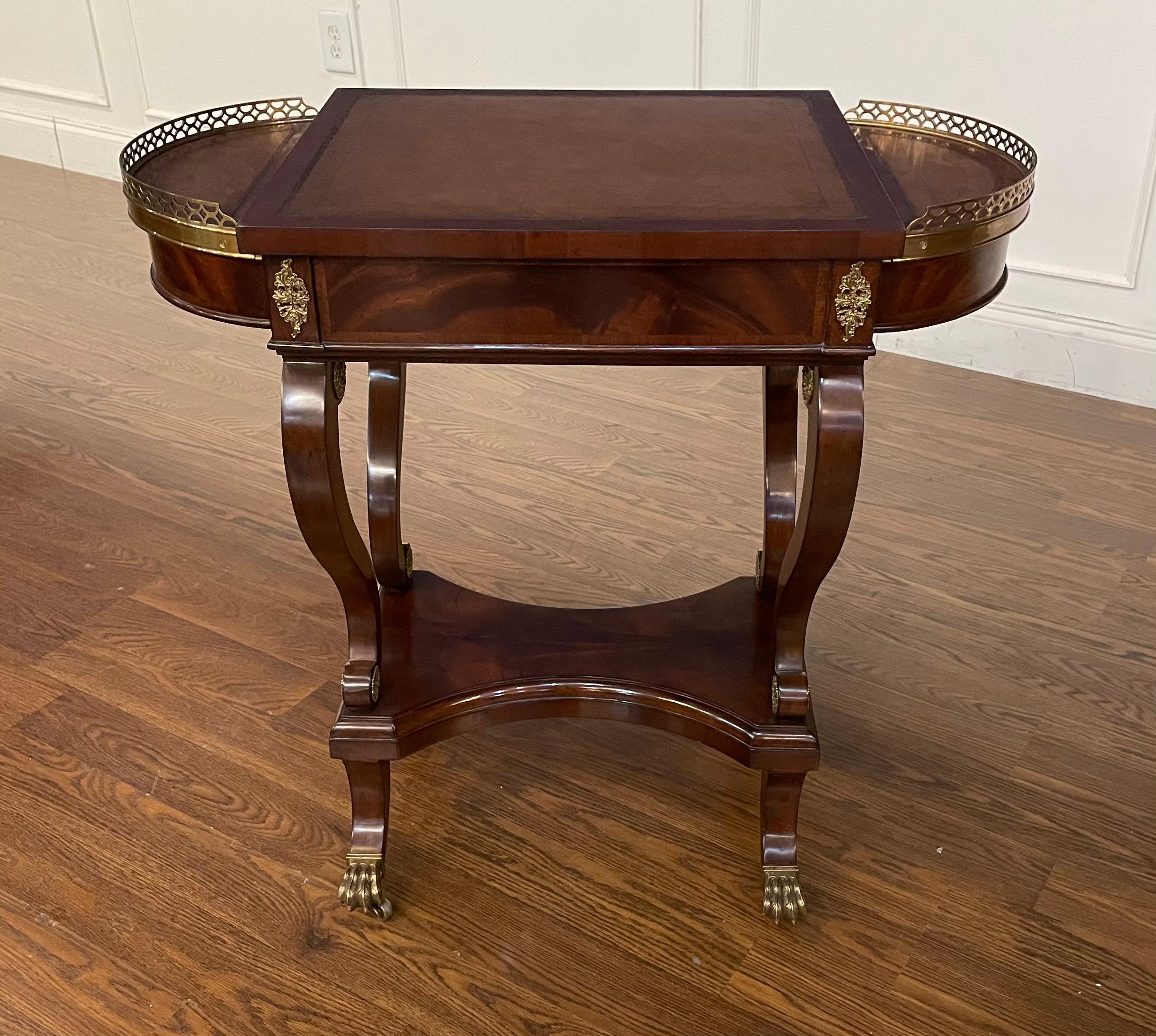 Philippine Leighton Hall Traditional Mahogany Game Table - Showroom Sample  For Sale