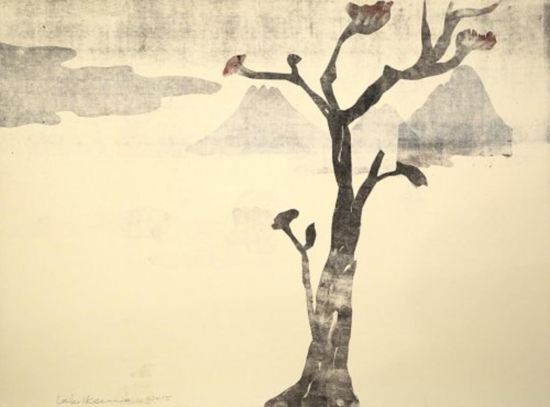 Leiko Ikemura Landscape Print - Paisajes con el monte Fuji 10