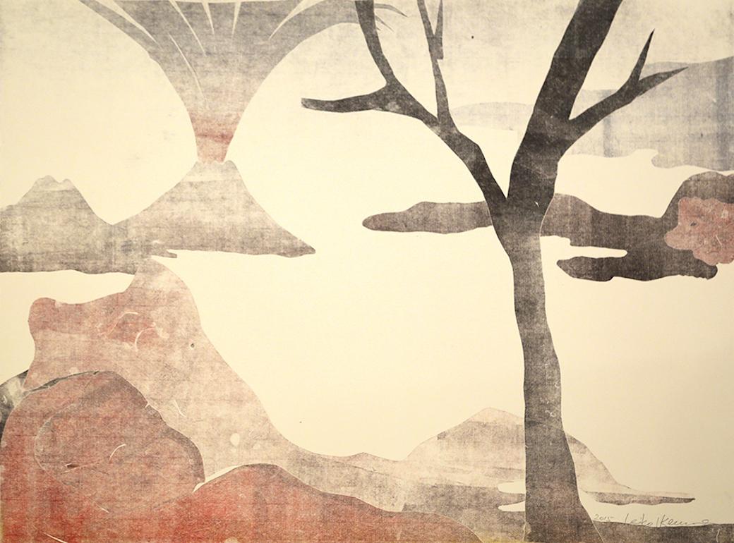 Leiko Ikemura Landscape Print - Paisajes con el monte Fuji 13