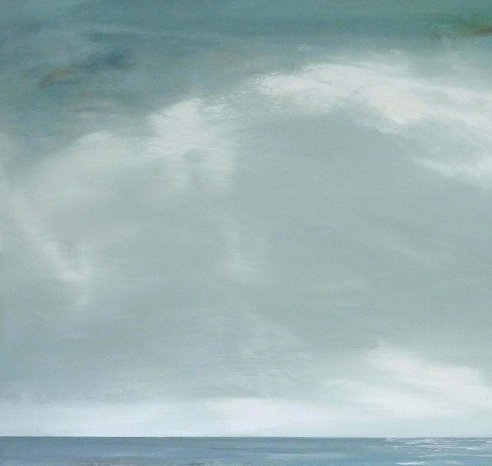 By the Slipway - Broody British Seascape: Acrylic Paint on Board  - Painting by Leila Godden UA