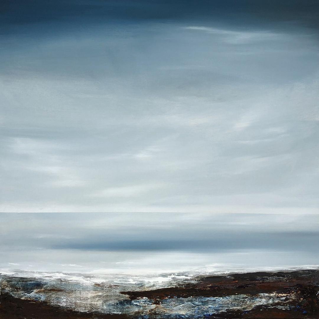 Leila Godden UA Landscape Painting - Light on the Water - landscape seascape ocean acrylic Painting Contemporary art