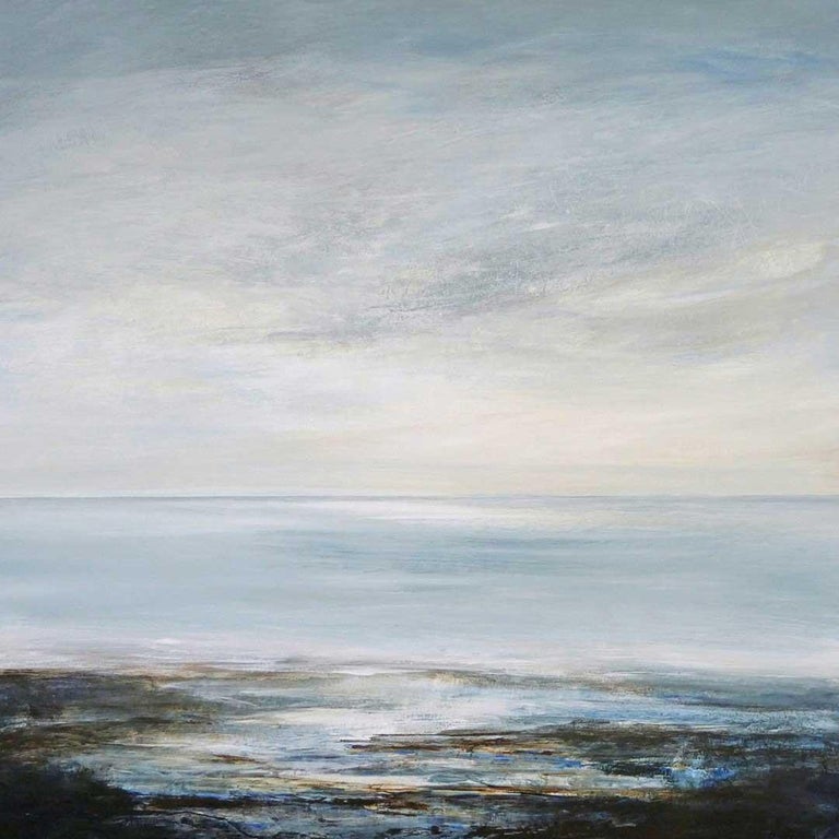Leila Godden New Horizons Brooding British Seascape Acrylic Paint